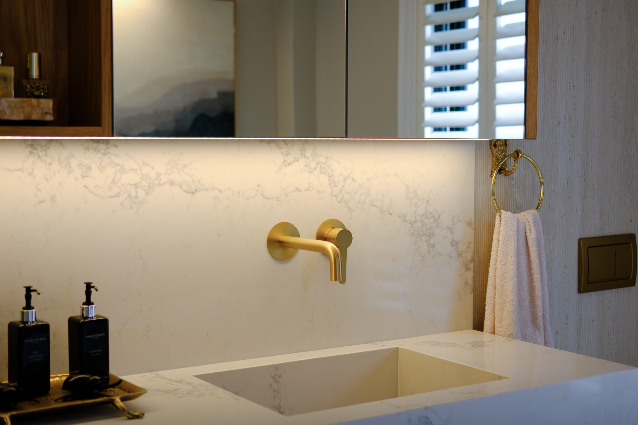 attivo satin brass wall mounted basin mixer.jpg